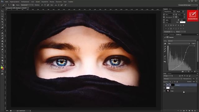 Уроки фотошопа Как изменить цвет глаз в фотошопе Обработка глаз в фотошопе смотреть онлайн