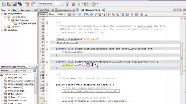 Java NetBeans Arithmetic Operator of MDAS calculator смотреть онлайн