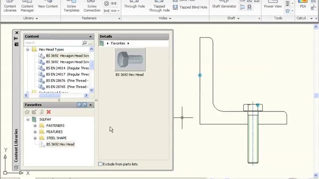 Autocad Mechanical: Standard Parts Library Favorites смотреть онлайн