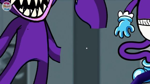 RAINBOW FRIENDS vs. POPPY PLAYTIME! Purple Roblox All Character Cartoon Animation | Swap FNF. смотреть онлайн