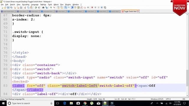 Html Glowing toggle switch css or Stylish Radio Button By Amazing Techno Tutorials смотреть онлайн