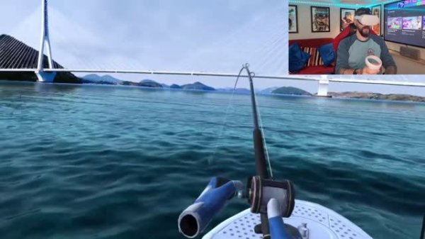 Real VR Fishing. One handed fishing. Oculus Quest 2 4K