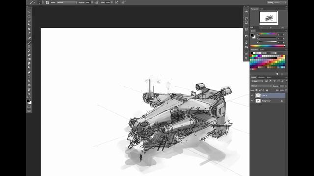 Ryan Dening Dropship Concept Art Tutorial - Part 1: Thumbnails смотреть онлайн