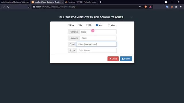 Auto Creation of Database Tables and Insertion of Values in PHP Demo смотреть онлайн