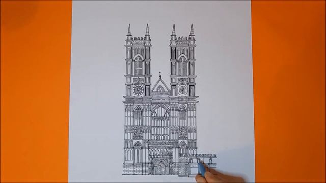 МАЛЮЮ ВЕСТМІНСТЕРСЬКЕ АБАДСТВО. How to draw Westminster Abbey. London. Малюю архітектуру. СКЕТЧБУК. смотреть онлайн