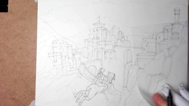 The entire process of designing and drawing the castle ? (Drawing Time-Lapse and Ambience) ? смотреть онлайн