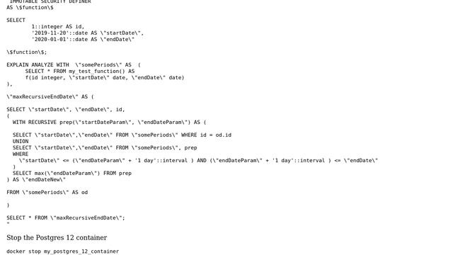 Databases: Recursive CTE based on function values significantly slower on Postgres 12 than on 11 смотреть онлайн