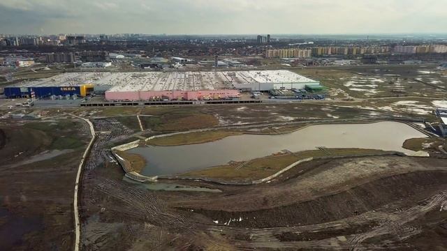 05.02.2022 - очередной осмотр площадки строительства парка у МЕГА Адыгея Кубань смотреть онлайн