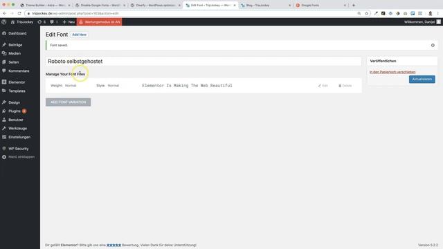 Google Fonts & Elementor - Teil 2: Schriftarten selbst hosten смотреть онлайн