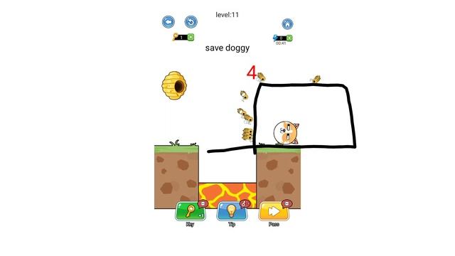 Save The Doge: Brain Line game - Gameplay Walkthrough [Android, iOS Game] смотреть онлайн