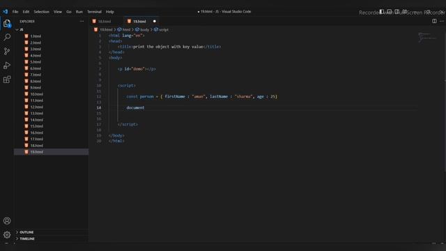 Print the key value object { } || java script смотреть онлайн