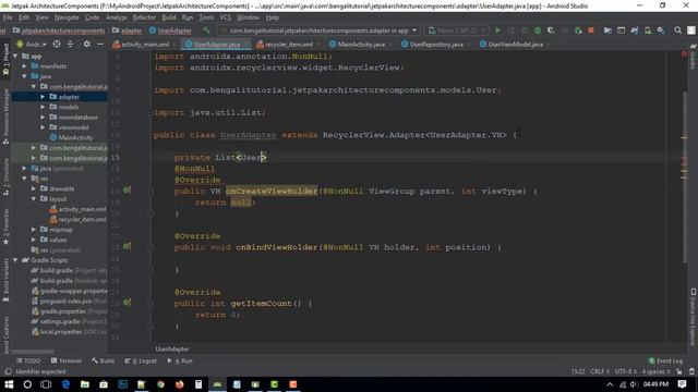 Android Jetpack | DataBinding | Room | LiveData | LifeCycle Tutorial in bengali@BengaliTutorial смотреть онлайн