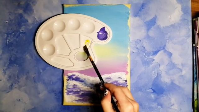 КАК НАРИСОВАТЬ КРАСИВЫЙ НОВОГОДНИЙ/ЗИМНИЙ ПЕЙЗАЖ? РИСУЕМ АКРИЛОМ. Acrylic Painting Winter Landscape смотреть онлайн