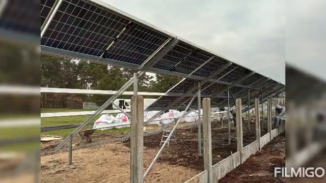 монтаж солнечных панелей 30 кВт на наземной конструкции. смотреть онлайн