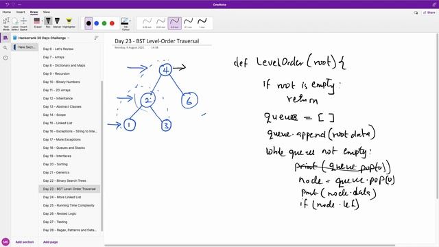 Day 23 - BST Level Order Traversal of a Binary Tree - HackerRank Solution смотреть онлайн