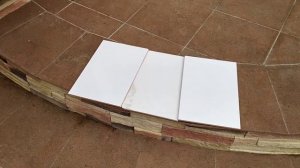 Укладка плитки на полукруглые ступени.