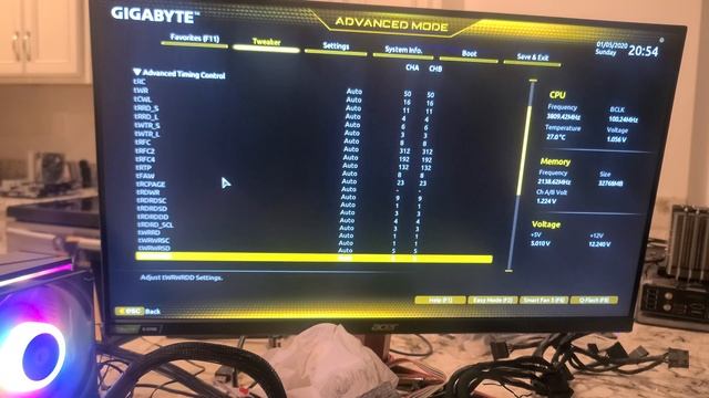 Quick Bios Overview Gigabyte UD B550 AC смотреть онлайн