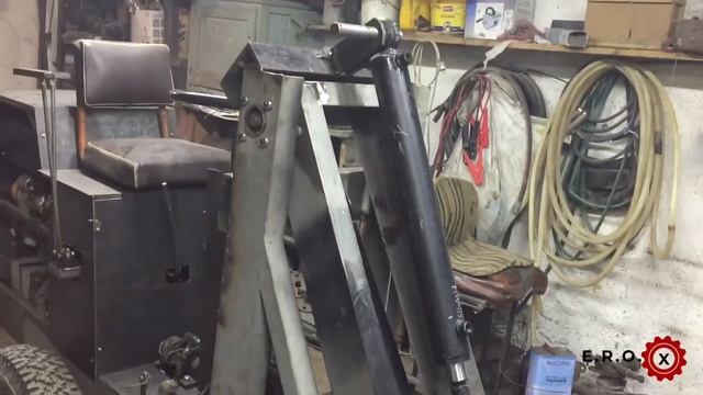 Гидравлика на самодельный мини погрузчик, испытание. Установка гидроцилиндров, акб смотреть онлайн