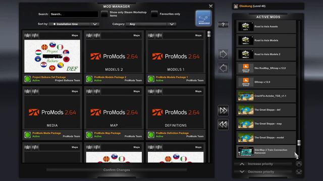 ETS2 1.46 MapCombo, ProMods 2.64, Project Balkans 5.4, RusMap 2.46.2, Road To Asia 1.6 Etc..etc..