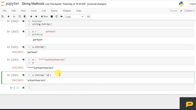 Python String - lstrip() смотреть онлайн