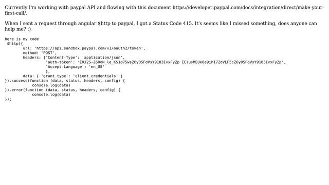 Paypal API with angular and cURL смотреть онлайн