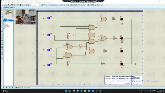 Convertion BCD to Excess 3 with Proteus || Praktek Elektronika Digital PNP смотреть онлайн