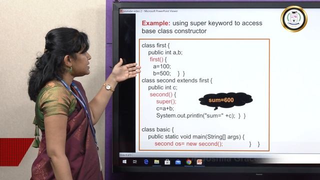 Super keyword in Java - Dr.Joshila Grace смотреть онлайн