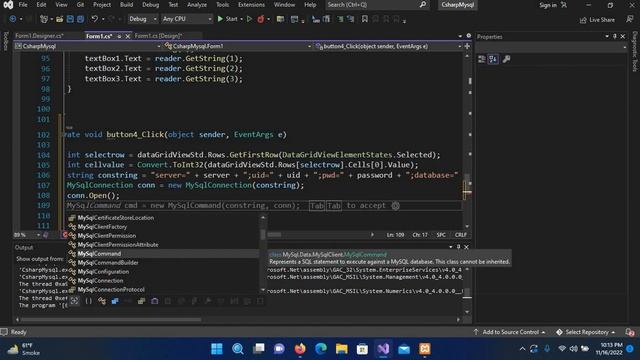 MySQL C# Delete Records from database | MySQL Visual Studios 2022 смотреть онлайн