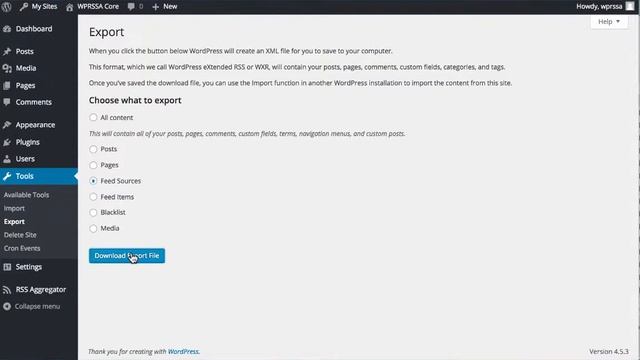 WP RSS Aggregator : Import / Export Features смотреть онлайн