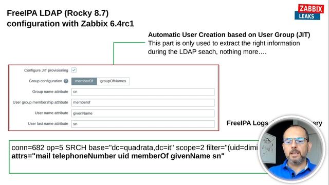Zabbix 6.4rc1 - Automatic User Provisioning LDAP/Active Directory смотреть онлайн