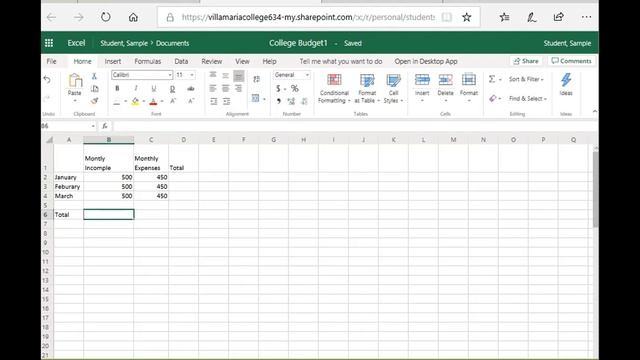 Microsoft Excel Online