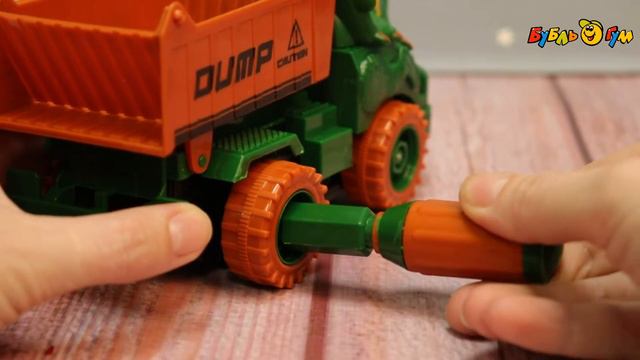 Машина сборная Динозавр-самосвал зеленая смотреть онлайн