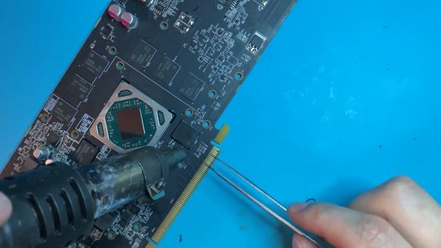 Ремонт RX 580 8gb Power Color. Артефакты - две вертикальные полосы! смотреть онлайн