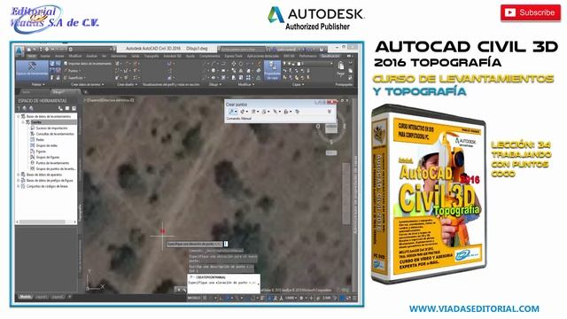 Curso de AutoCAD Civil 3D 2016 Lección 34: Trabajando con Puntos COGO смотреть онлайн