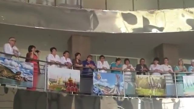 День победы - военный оркестр в Костанайской областной больнице смотреть онлайн