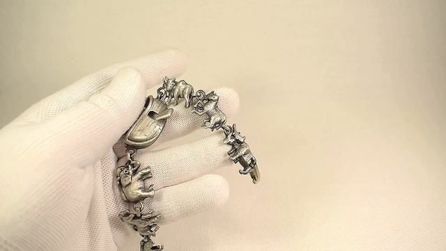 Винтажный браслет "Ноев ковчег" цвет олова (AJC США) смотреть онлайн
