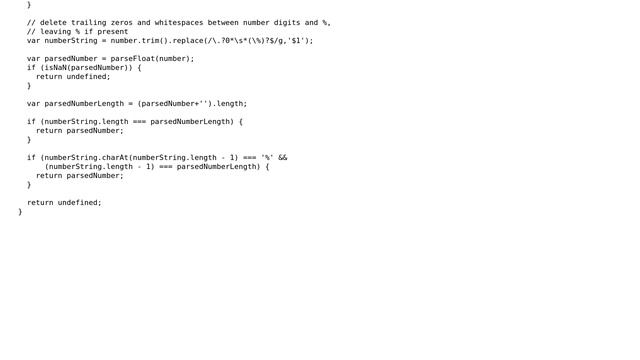 Function to parse floats optionally followed by %, more strict than parseFloat in javascript смотреть онлайн