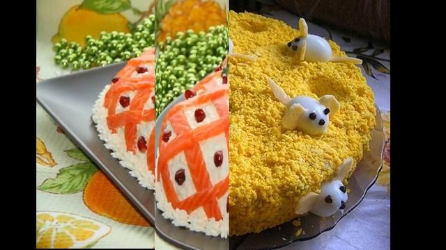 Украшение салатов - коллекция идей! смотреть онлайн