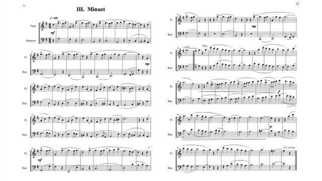 Flute-basson Sonata Movement 3: Minuet смотреть онлайн