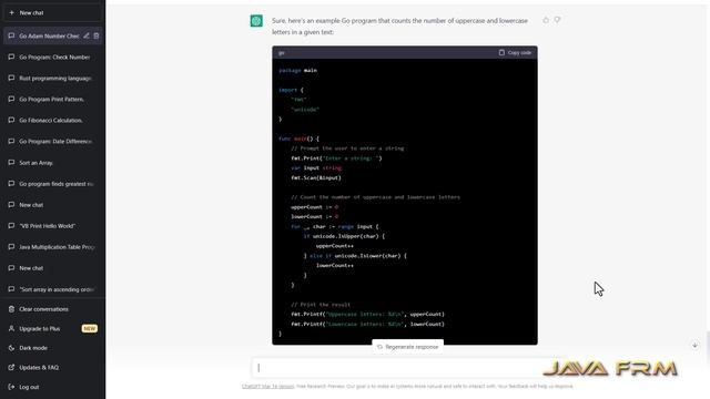 How to count the number of uppercase and lowercase letters in Golang 1.20 смотреть онлайн
