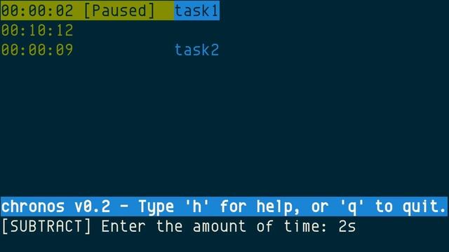 chronos, ncurses multi-timer/stopwatch смотреть онлайн
