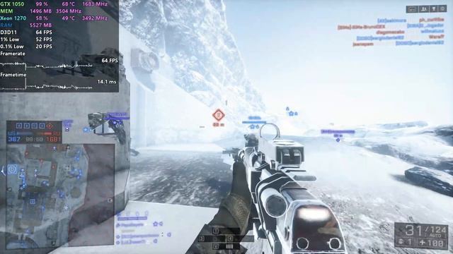 Battlefield 4 64p Multiplayer | Xeon E3 1270 | Yeston GTX 1050 2GB | 6GB RAM | 1080p Low to Ultra | смотреть онлайн