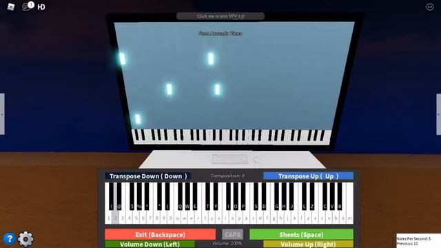 GAS GAS GAS On Roblox Paino W/sheets
