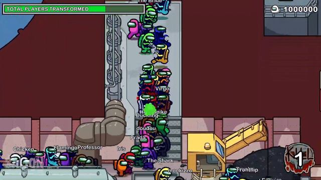 Among Us, but with 1 MILLION SEEKERS in AIRSHIP - HIDE n SEEK Mode смотреть онлайн