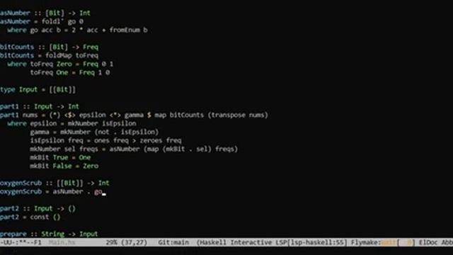 Frequency distributions form a monoid (Advent of Code day 3 2021, Haskell) смотреть онлайн