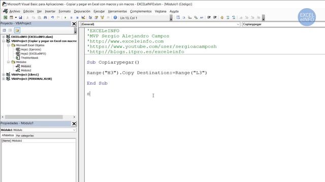 Copiar y pegar en Excel con macros y sin macros VBA @EXCELeINFO смотреть онлайн