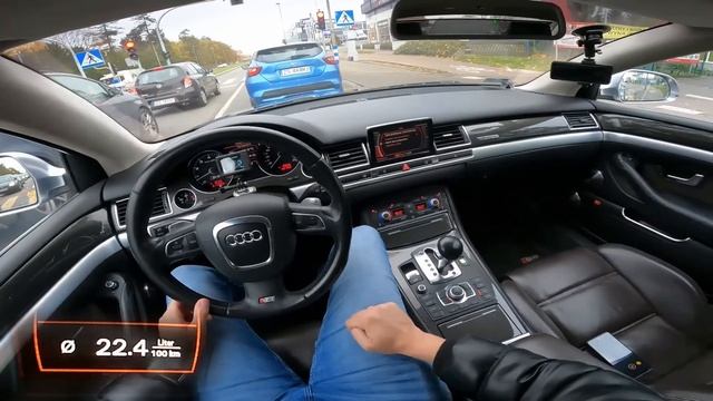 2008 Audi S8 5.2 V10 (450 KM) | Test zużycia paliwa. смотреть онлайн