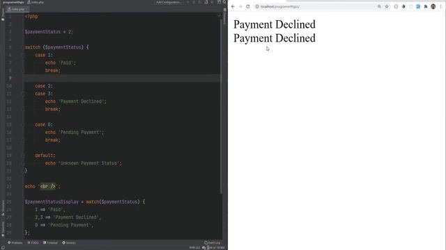 20 PHP Match Expression - Match vs Switch - Full PHP 8 Tutorial смотреть онлайн