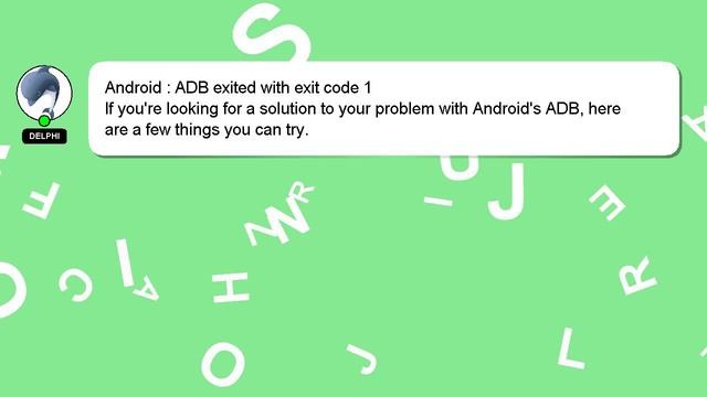 Android : ADB exited with exit code 1 смотреть онлайн