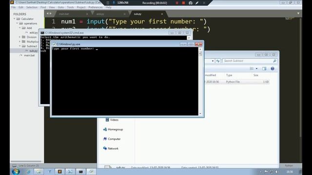 How to make a Commandline Calculator | Python | BATCH | Crash_Coding смотреть онлайн